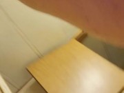 Close up creampie and fucking my ass hard stretching it wide on huge dildo