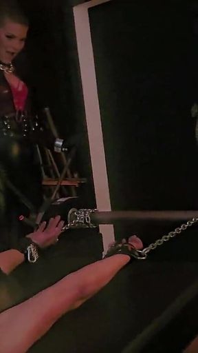 Stina Stone Mercyless Stretching on the Rack by Mistress in Leather Gloves Part 2