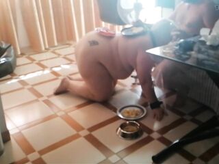 My big beautiful woman pig doxy at the floor