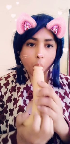 Sissy trains yo give a blowjob   Clip 1