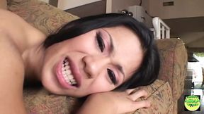 Super horny Asian slut loves doggy style ramming