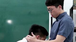 Horny Asian jock rides students big cock raw for hot cumshot