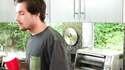 Dude bangs gf and her super hot stepmom and a young babe in a taboo threesome