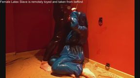 Latex Bondage Heat: Wall-Chained Tease to Bedside Doggy