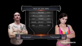 anastasia rose vs jason michaels mixed wrestling