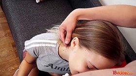 18videoz - Hot teen Monica A with tan lines fucked