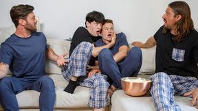 Two guys swapping stepdaddies