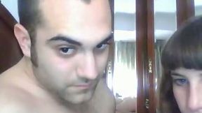 Getting some head from my busty pale bodied GF on webcam