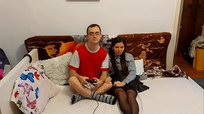 Tiny college girl seduces her nerdy classmate to have hardcore rough sex after classes