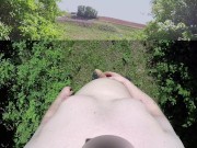 Tobi Nude Bike 01 - Naked ride and strolling near Autobahn POV