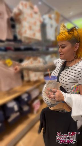 Waddling around at 39 weeks in public!