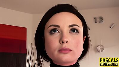 Teen dominated for sucking and throating