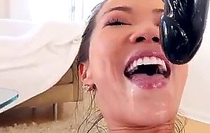 Kalina ryu uses enormous vibrator to make her pussy gape