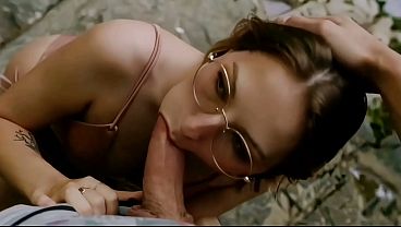 Teen couple gets naughty with a big dick at the park