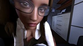 Steamy 3D Hentai F**k Session with a Hot Office B**ch