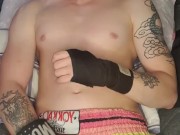 Found a straight kickboxer on Onlyfans @thedogswangfree