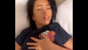 She loves to swallow my cock up her pussy sexy Asian