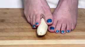 Foot play with a banana