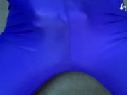 Hentai sexy Japanese masturbates wearing compression shorts:変態日本人がスパッツでオナニーして大量射精♯6