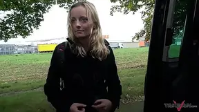 Blonde babbles while taking a massive UK member