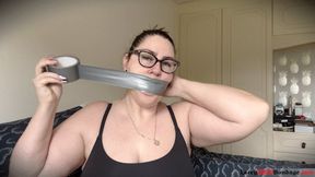 Lacey - Self Gag Fun and Orgasms after Gym Part 1 HD ( Boobs, BBW Bondage , Self Bondage , Tape Gagged , Wrap Gagged , Orgams , Wrap Gagged , Cleave Gag )