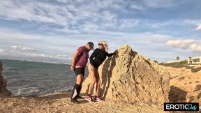 Tattooed Blonde MILF Enjoys Wild Outdoor Sex by the Beach