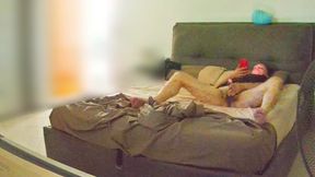 I caught my wife masturbating alone at home on the phone