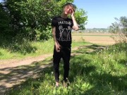 Quick Cumshot INTO the Forest /Big Dick (23cm) / Monster Cock / Cute Boy