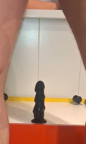 Close up! Anal Play Twink Riding Dildo's