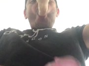 gran corrida mientras chupo dildo de mi mujer