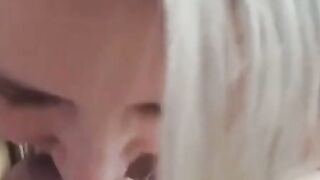 Teenage Cutie Loves to Suck - Homemade POV BJ with Facial