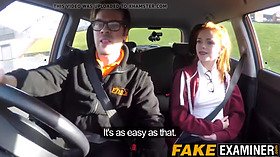 Ryan Ryder & Ella Hughes get their tight pussies examined during driving test