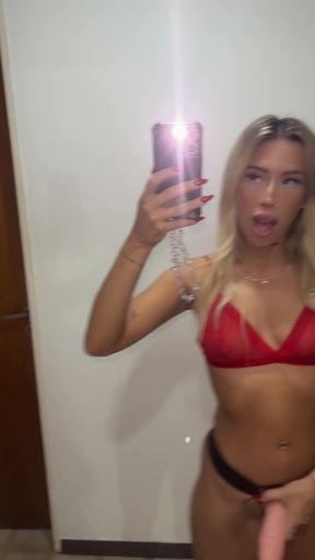 Teased femdom girlfriend takes control in a feminizing scene on OnlyFans