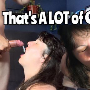 Giant Cumshot In Mouth Nylon Stocking fucking