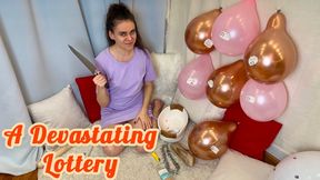 ORGANIZED A LOTTERY WITH BALLOONS BURST WITH VARIOUS EXTREME OBJECTS 1080 ENG SUB