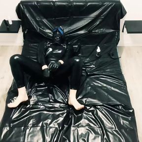 Anal toys, latex pup accidentally cum