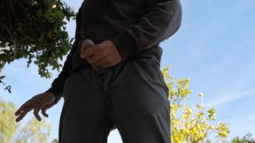Hot Guy Films Himself While Jerking off and Cumming Outside in Publicoutside