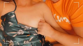 Petite Girl for Stretching by Stepdad&#039;s Finger
