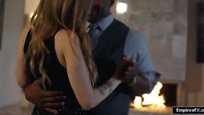 Blonde Squirts from Hung Black Guy's Massive Cock