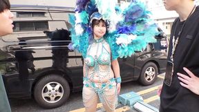 Part 1 Big tits samba girls serve W-penises! We ejaculated a lot on her tits with a strong titjob!