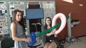 Anastasia and Freya Blow and Twist Some Entertainer Balloons (MP4 - 1080p)