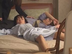 Kaede Matsushima pounds her teen friend's friend with her big tits and ass