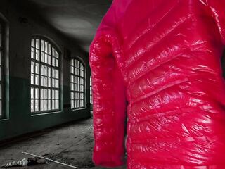 Cuming on soft shiny pink Titanium Girlfriend's Jacket