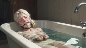 90 Year Old Granny Bathtub Bondage - Horny & Begging to be Filled
