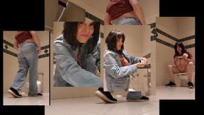 Princess Giantess Delights While Taking A Public Throne Pee Pee
