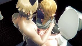 Link Gutted in Toilet by Feral Catboy Rough Creampie Twink