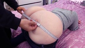 He Takes the Measurements of My Huge Ass and Can&#039;t Resist to Fuck Me!