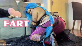 Jinx Cosplay Fart Domination – Worship My Ass and Stinky Gas