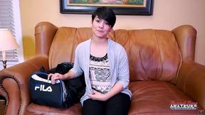 curvy brunette hottie jae scott gagging bj intense relentless slam!