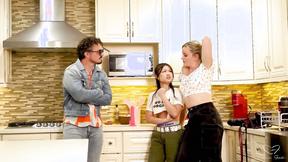”Pretty Lesbo Charlie Forde & Lulu Chu Banged By Time Traveller Guy”
